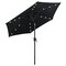 7.5 Feet Solar Umbrella with LED Lights and Crank Tilt for Patio Garden